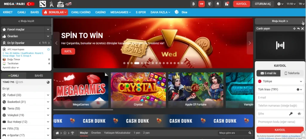 Megapari uygulamasının ana resmi